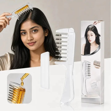 Hair Oil Applicator Comb – Scalp Massage & Oil Dispenser Brush