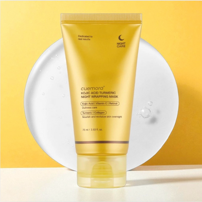 Medicube Turmeric Overnight Wrapping Peel Off Mask for glowing skin and improved elasticity.