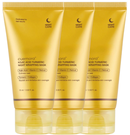 Medicube Turmeric Overnight Wrapping Peel Off Mask for glowing skin and improved elasticity.