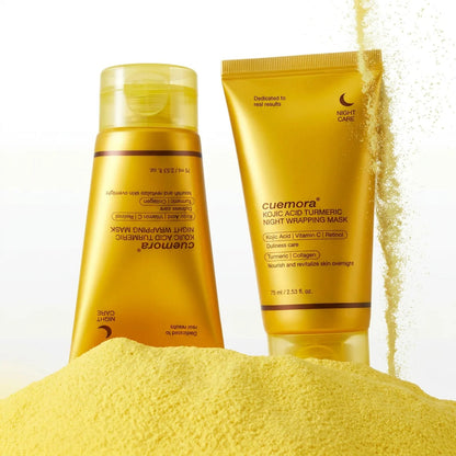 Medicube Turmeric Overnight Wrapping Peel Off Mask for glowing skin and improved elasticity.